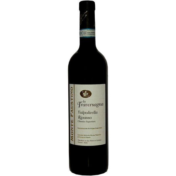 Bottle of Monte Faustino La Traversagna Valpolicella Classico Ripasso red wine